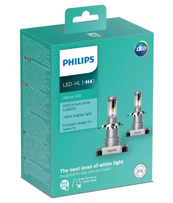 Лампа автомобильная PHILIPS H4 LED 6200K Ultinon LED, 2шт., 11342ULWX2
Лампа автомобильная PHILIPS H4 LED 6200K Ultinon LED, 2шт., 11342ULWX2