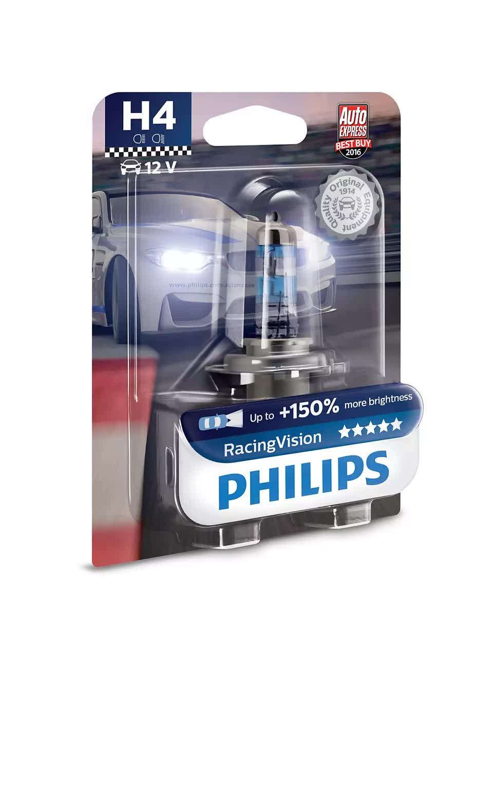 Лампа галогенная Philips Racing Vision H4 12V 60/55W P43t, 1шт, 12342RVB1
Лампа галогенная Philips Racing Vision H4 12V 60/55W P43t, 1шт, 12342RVB1