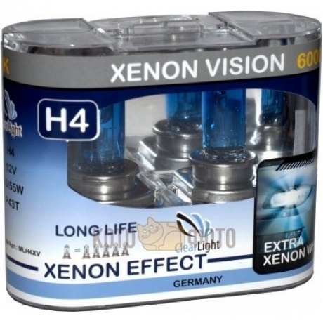 Комплект ламп Clearlight H4 12V-60/55W XenonVision (2 шт.) MLH4XV
Комплект ламп Clearlight H4 12V-60/55W XenonVision (2 шт.) MLH4XV