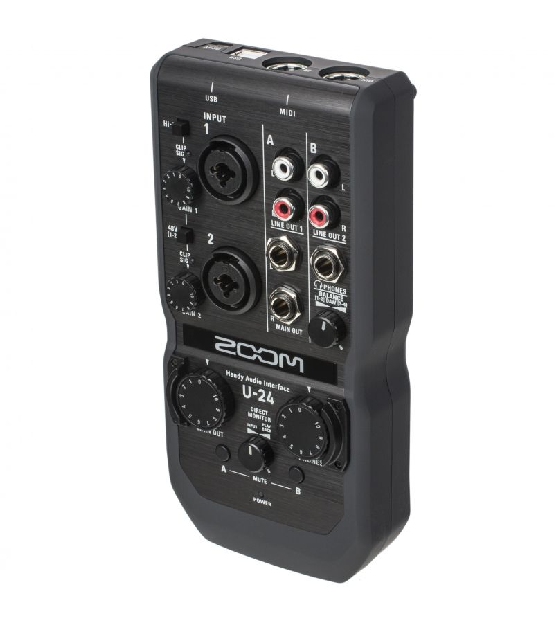 Аудиоинтерфейс Zoom U-24 
Аудиоинтерфейс Zoom U-24