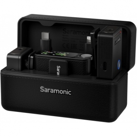 Радиосистема Ultra 03 (TX+TX+RX) 2,4Гц приемник + 2 передатчика в кейсе с подзарядкой + 2 петличных микрофона, 3,5мм/USB-C/Lightning, цвет черный
Радиосистема Ultra 03 (TX+TX+RX) 2,4Гц приемник + 2 передатчика в кейсе с подзарядкой + 2 петличных микрофона, 3,5мм/USB-C/Lightning, цвет черный