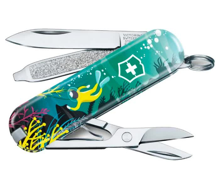 Нож-брелок Victorinox Classic LE 2020, 58 мм, 7 функций, "Deep Dive"
Нож-брелок Victorinox Classic LE 2020, 58 мм, 7 функций, "Deep Dive"