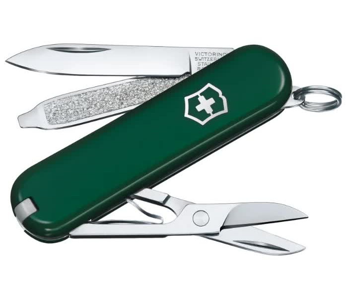 Нож-брелок Victorinox Classic, 58 мм, 7 функций, зеленый
Нож-брелок Victorinox Classic, 58 мм, 7 функций, зеленый