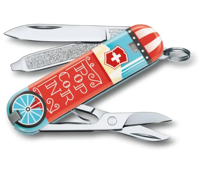 Нож-брелок Victorinox Classic LE 2019, 58 мм, 7 функций, "Let it Pop"
Нож-брелок Victorinox Classic LE 2019, 58 мм, 7 функций, "Let it Pop"