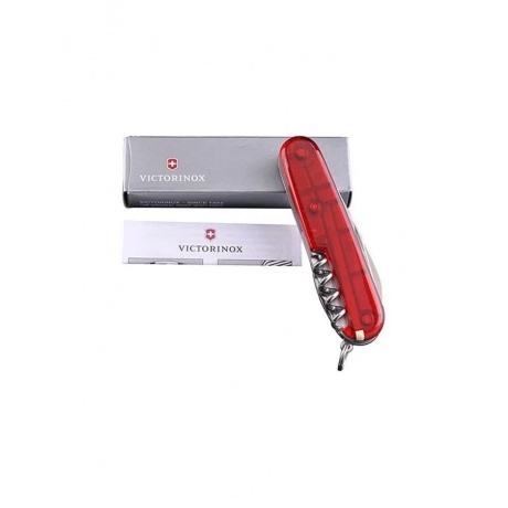 Нож Victorinox Spartan, 91 мм, 12 функций, прозрачный красный
Нож Victorinox Spartan, 91 мм, 12 функций, прозрачный красный