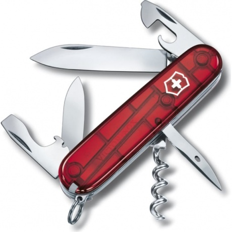 Нож Victorinox Spartan, 91 мм, 12 функций, прозрачный красный
Нож Victorinox Spartan, 91 мм, 12 функций, прозрачный красный