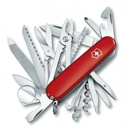 Нож Victorinox SwissChamp, 91 мм, 33 функции, красный 1.6795
Нож Victorinox SwissChamp, 91 мм, 33 функции, красный 1.6795