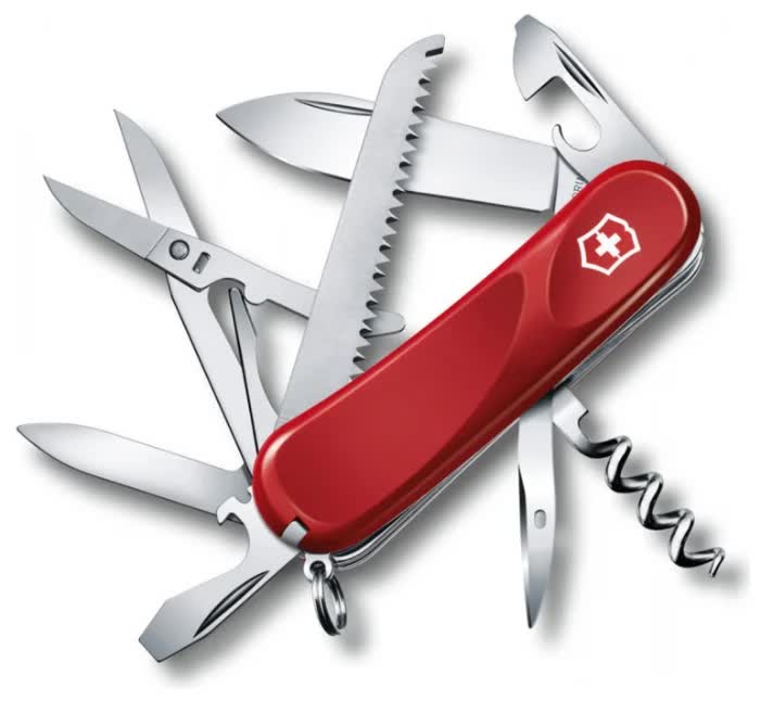 Нож Victorinox Evolution 17, 85 мм, 15 функций, красный
Нож Victorinox Evolution 17, 85 мм, 15 функций, красный