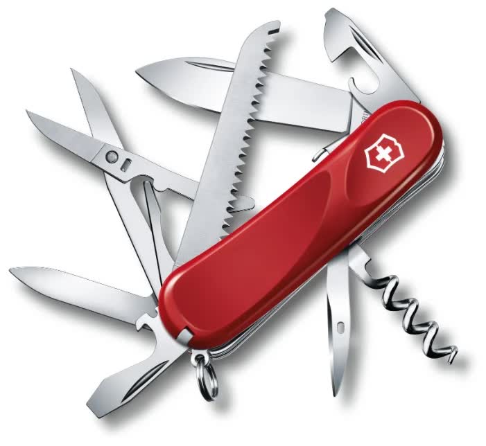 Нож Victorinox Evolution S17, 85 мм, 15 функций, красный
Нож Victorinox Evolution S17, 85 мм, 15 функций, красный