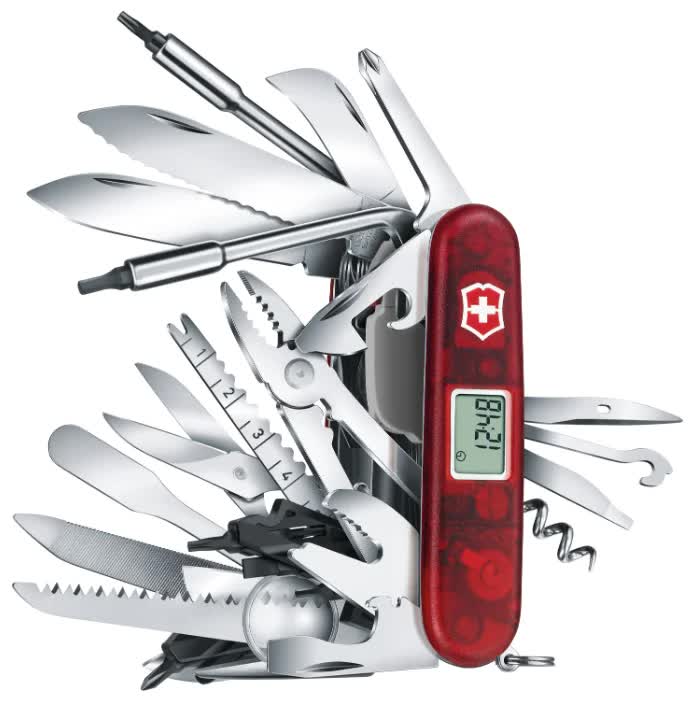 Нож Victorinox SwissChamp XAVT, 91 мм, 81 функция, красный (подар. упаковка)
Нож Victorinox SwissChamp XAVT, 91 мм, 81 функция, красный (подар. упаковка)