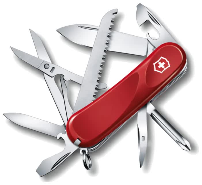 Нож Victorinox Evolution 18, 85 мм, 15 функций, красный
Нож Victorinox Evolution 18, 85 мм, 15 функций, красный