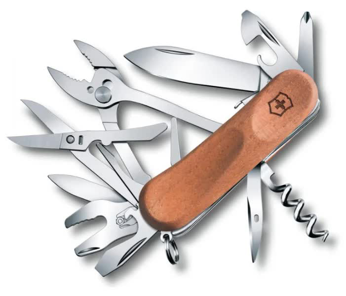 Нож Victorinox EvoWood S557, 85 мм, 19 функций, дерево
Нож Victorinox EvoWood S557, 85 мм, 19 функций, дерево