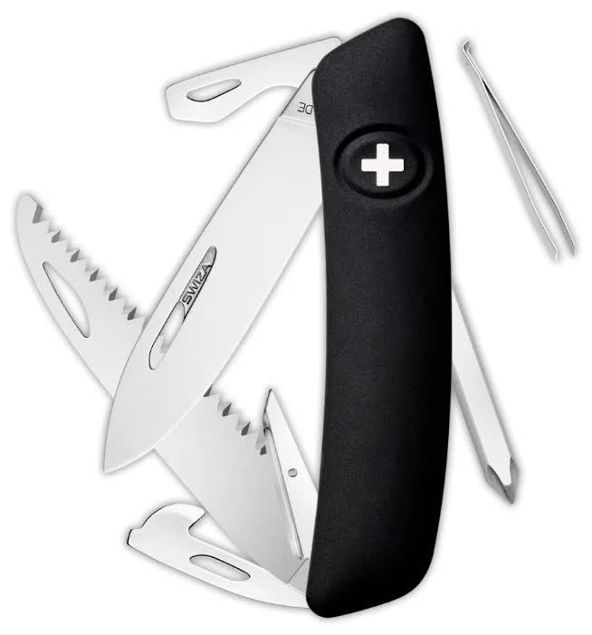 Швейцарский нож SWIZA D06 Standard, 95 мм, 12 функций, черный
Швейцарский нож SWIZA D06 Standard, 95 мм, 12 функций, черный