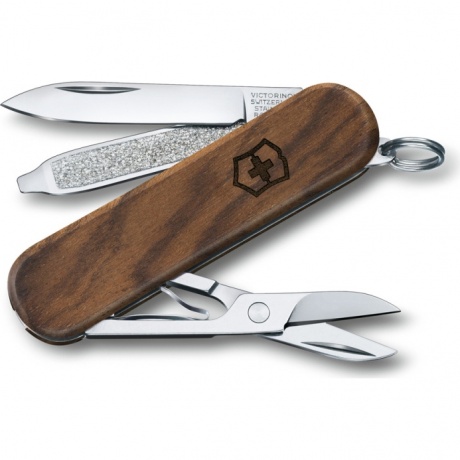 Нож-брелок Victorinox Classic SD, 58 мм, 5 функций, рукоять из орехового дерева
Нож-брелок Victorinox Classic SD, 58 мм, 5 функций, рукоять из орехового дерева