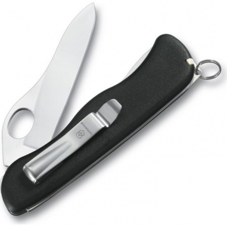 Нож Victorinox Sentinel One Hand belt-clip, 111 мм, 5 функций, с фиксатором лезвия, черный
Нож Victorinox Sentinel One Hand belt-clip, 111 мм, 5 функций, с фиксатором лезвия, черный
