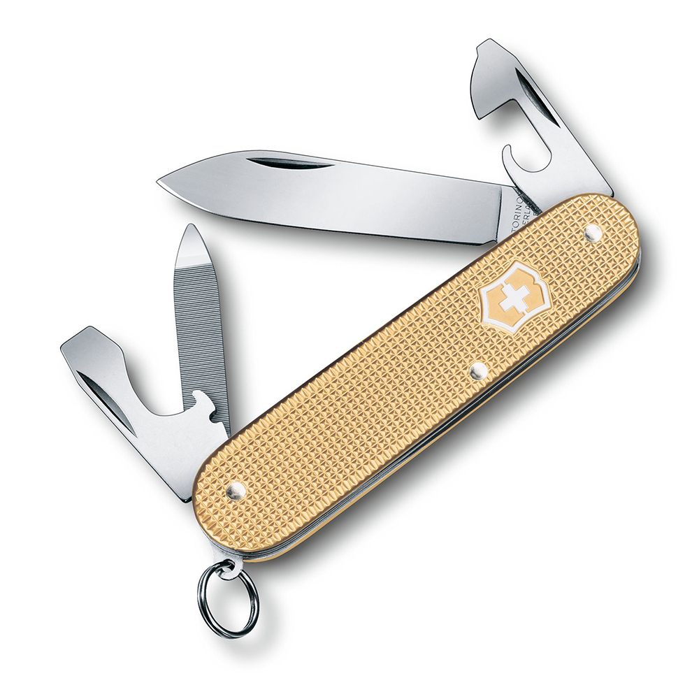 Нож Victorinox Alox Cadet, 84 мм, 9 функций, золотистый (подар. упаковка
Нож Victorinox Alox Cadet, 84 мм, 9 функций, золотистый (подар. упаковка
