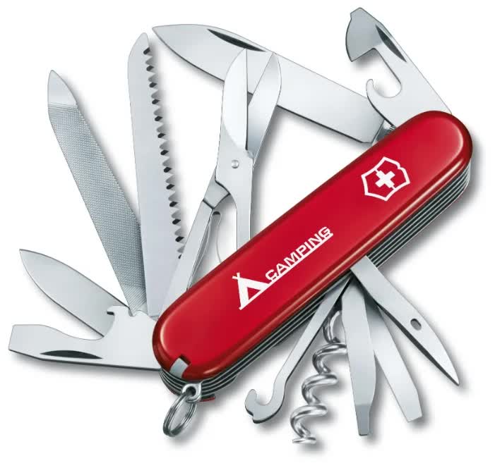 Нож Victorinox Ranger, 91 мм, 21 функция, красный с логотипом "camping"
Нож Victorinox Ranger, 91 мм, 21 функция, красный с логотипом "camping"