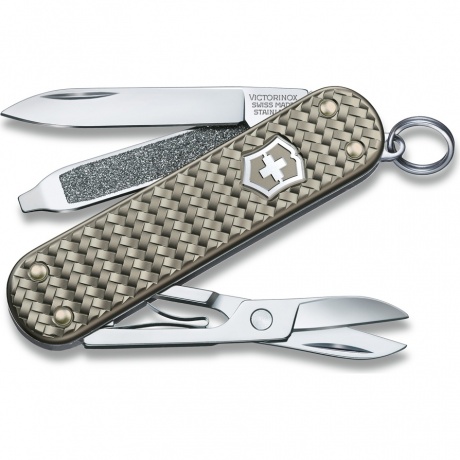Нож-брелок Victorinox Classic SD Precious Alox, 58 мм, 5 функций, "Infinite Grey" (подар. упаковка)
Нож-брелок Victorinox Classic SD Precious Alox, 58 мм, 5 функций, "Infinite Grey" (подар. упаковка)