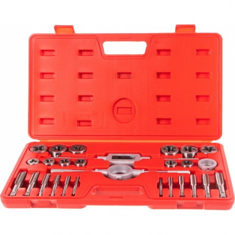 Набор метчиков и плашек Зубр 28123-H27 (27 предметов)
Набор метчиков и плашек Зубр 28123-H27 (27 предметов)