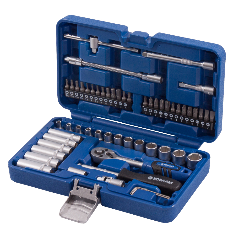 Набор инструмента универсальный Кобальт 1/4 (56 предметов) кейс (010101-56)
Набор инструмента универсальный Кобальт 1/4 (56 предметов) кейс (010101-56)