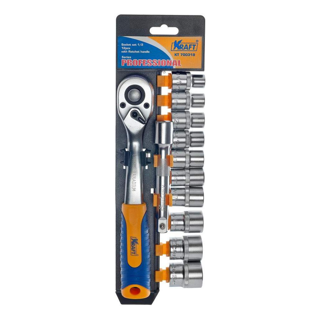 Набор головок Kraft КТ700318 (12 предметов)
Набор головок Kraft КТ700318 (12 предметов)