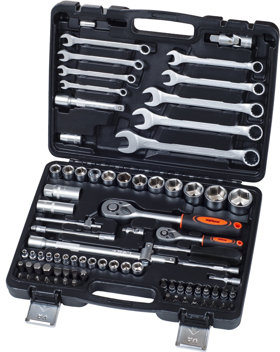 Набор инструментов AV Steel AV-011082 (82 предмета)
Набор инструментов AV Steel AV-011082 (82 предмета)