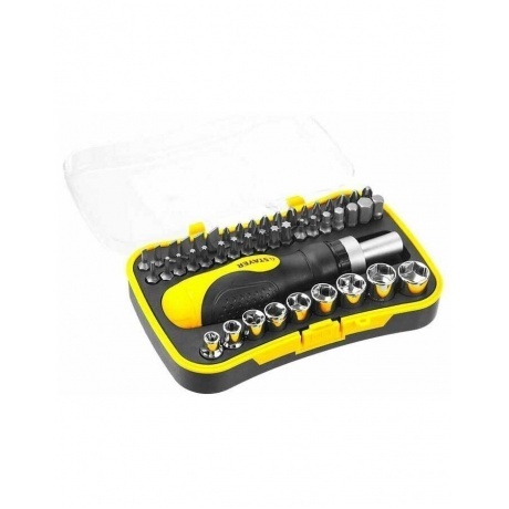 Набор бит и торцевых головок Stayer Master Techno 25084-H46 (46 предметов)
Набор бит и торцевых головок Stayer Master Techno 25084-H46 (46 предметов)