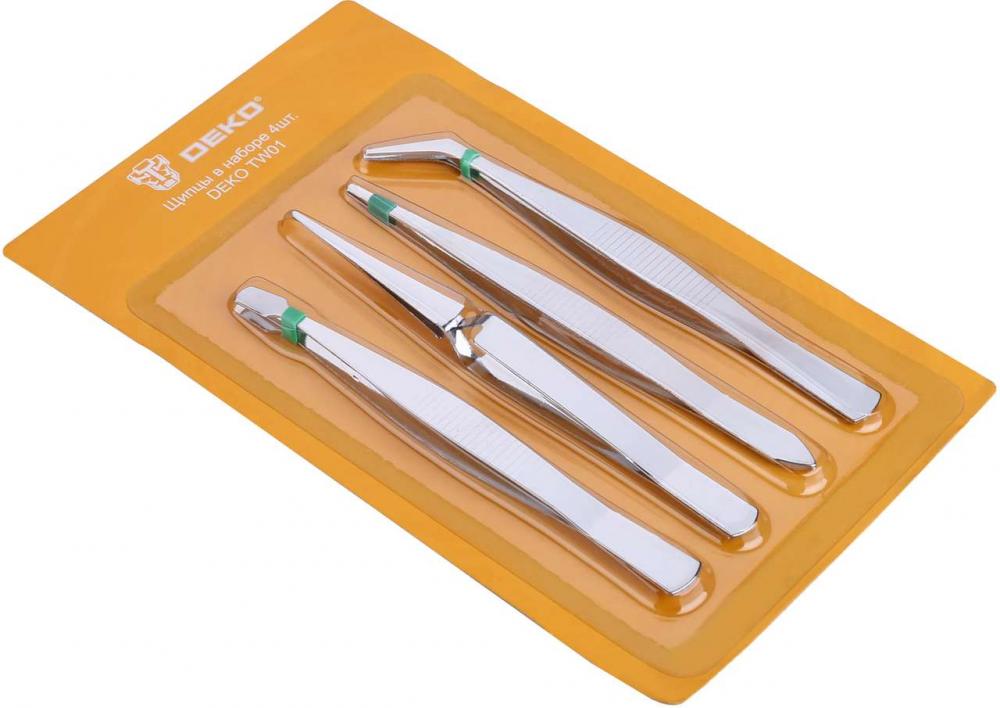 Набор пинцетов DEKO TW01 (4 предмета)
Набор пинцетов DEKO TW01 (4 предмета)