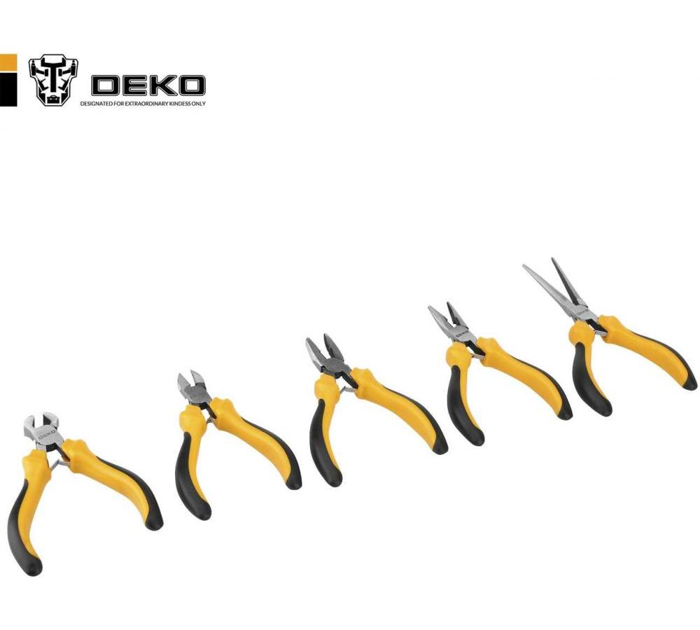 Набор эргономичных плоскогубцев Deko 5 ед
Набор эргономичных плоскогубцев Deko 5 ед