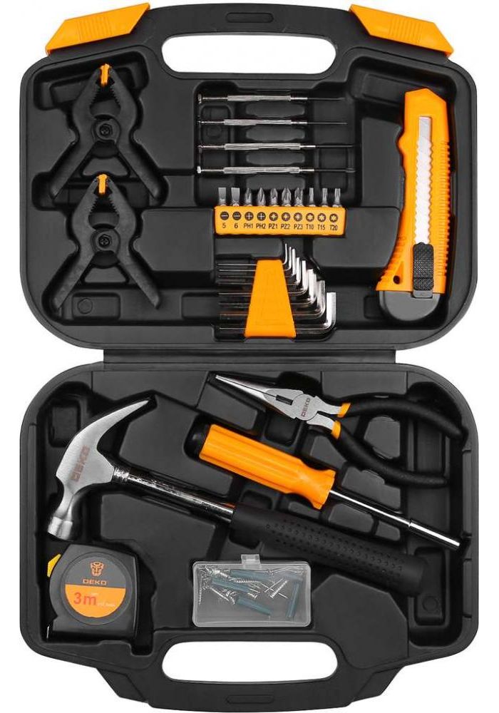 Набор инструментов для дома DEKO DKMT110 (110 предметов) в чемодане
Набор инструментов для дома DEKO DKMT110 (110 предметов) в чемодане