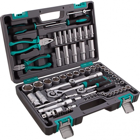 Набор инструментов, 1/2", 1/4", CrV, пластиковый кейс 69 предметов Stels
Набор инструментов, 1/2", 1/4", CrV, пластиковый кейс 69 предметов Stels