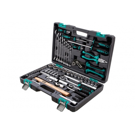 Набор инструментов, 1/2", 1/4", CrV, пластиковый кейс 76 предметов Stels
Набор инструментов, 1/2", 1/4", CrV, пластиковый кейс 76 предметов Stels