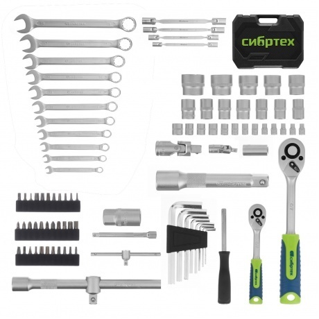 Набор инструментов, 1/2", 1/4", пластиковый кейс 89 предметов Сибртех
Набор инструментов, 1/2", 1/4", пластиковый кейс 89 предметов Сибртех