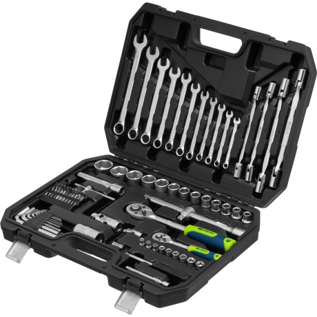 Набор инструментов, 1/2", 1/4", пластиковый кейс 89 предметов Сибртех
Набор инструментов, 1/2", 1/4", пластиковый кейс 89 предметов Сибртех