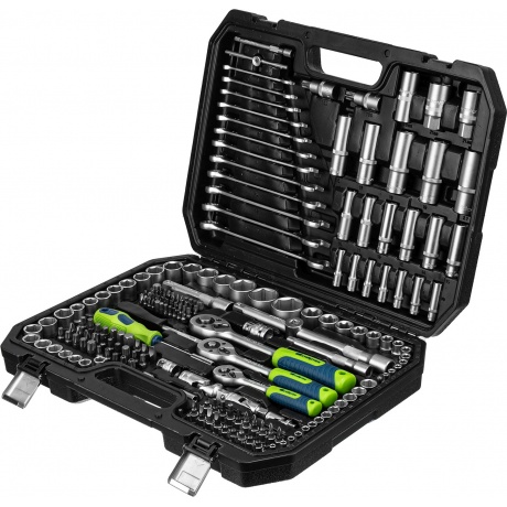 Набор инструментов, 1/2", 3/8", 1/4", пластиковый кейс 215 предм. Сибртех
Набор инструментов, 1/2", 3/8", 1/4", пластиковый кейс 215 предм. Сибртех