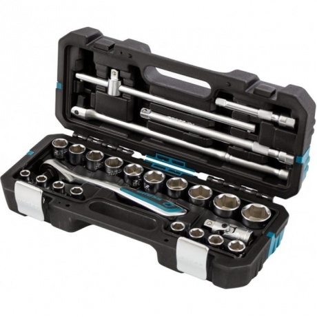 Набор инструментов, 1/2", CrV, 120 зубьев, 24 предмета Gross
Набор инструментов, 1/2", CrV, 120 зубьев, 24 предмета Gross