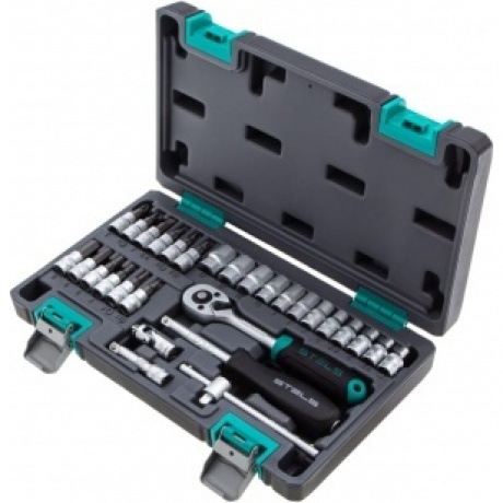 Набор инструментов, 1/4", CrV, пластиковый кейс 29 предметов Stels
Набор инструментов, 1/4", CrV, пластиковый кейс 29 предметов Stels