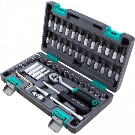 Набор инструментов, 1/4", CrV, пластиковый кейс 57 предметов Stels
Набор инструментов, 1/4", CrV, пластиковый кейс 57 предметов Stels