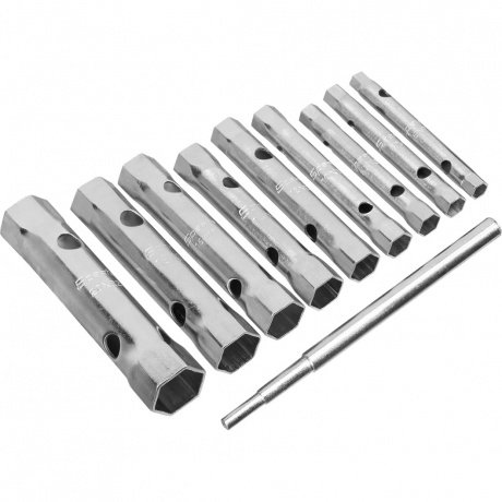 Набор ключей трубчатых торцевых, 6-22 мм, вороток, оцинкованные, 9 шт. Sparta
Набор ключей трубчатых торцевых, 6-22 мм, вороток, оцинкованные, 9 шт. Sparta