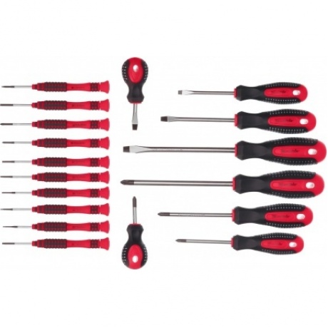 Набор отверток Fusion на полке, 18 шт., PH + SL + Torx, CrV, 3к рукоятка Matrix
Набор отверток Fusion на полке, 18 шт., PH + SL + Torx, CrV, 3к рукоятка Matrix