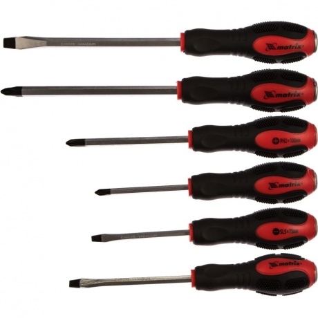 Набор отверток ударных, 6шт., PH + SL, CrV, 2к рукоятка Matrix
Набор отверток ударных, 6шт., PH + SL, CrV, 2к рукоятка Matrix
