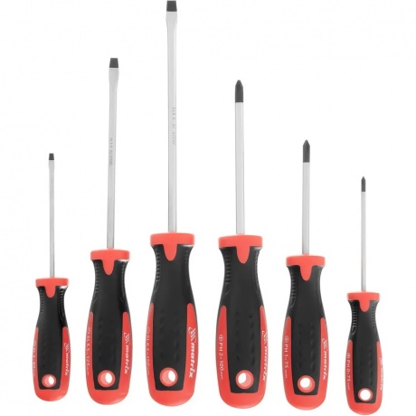 Набор отверток, 6 шт., PH + SL, S2, 2к рукоятка Matrix
Набор отверток, 6 шт., PH + SL, S2, 2к рукоятка Matrix