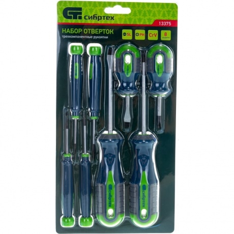 Набор отверток, 8 шт., PH + SL, CrV, 3к рукоятка Сибртех
Набор отверток, 8 шт., PH + SL, CrV, 3к рукоятка Сибртех