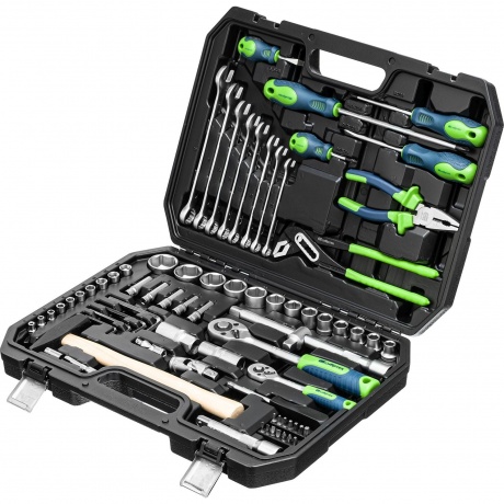 Набор инструментов, 1/2", 1/4", пластиковый кейс 76 предметов Сибртех
Набор инструментов, 1/2", 1/4", пластиковый кейс 76 предметов Сибртех