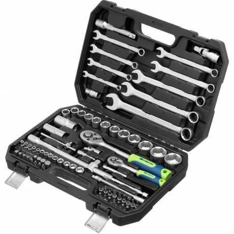 Набор инструментов, 1/2", 1/4", пластиковый кейс, 82 предмета Сибртех
Набор инструментов, 1/2", 1/4", пластиковый кейс, 82 предмета Сибртех