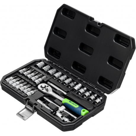 Набор инструментов, 1/4", пластиковый кейс, 29 предметов Сибртех
Набор инструментов, 1/4", пластиковый кейс, 29 предметов Сибртех