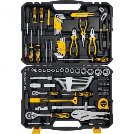 Набор инструмента универсальный STAYER UNIVERSAL 150, 150 предметов Professional (27710-H150)
Набор инструмента универсальный STAYER UNIVERSAL 150, 150 предметов Professional (27710-H150)