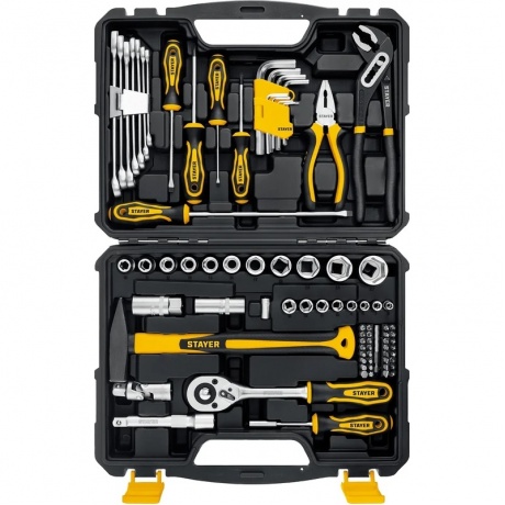 Набор инструмента универсальный STAYER UNIVERSAL 83, 83 предмета Professional (27710-H83)
Набор инструмента универсальный STAYER UNIVERSAL 83, 83 предмета Professional (27710-H83)