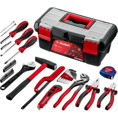 Набор инструмента универсальный ЗУБР Хозяин-42, 42 предмета (22105)
Набор инструмента универсальный ЗУБР Хозяин-42, 42 предмета (22105)