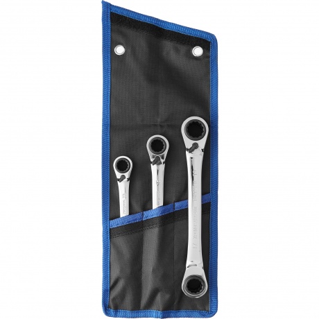 Набор накидных трещоточных гаечных ключей ЗУБР 3 шт, Профессионал (27105-H3)
Набор накидных трещоточных гаечных ключей ЗУБР 3 шт, Профессионал (27105-H3)